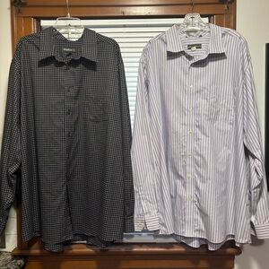 Eddie Bauer button down shirts 3XLT NWOT dress casual